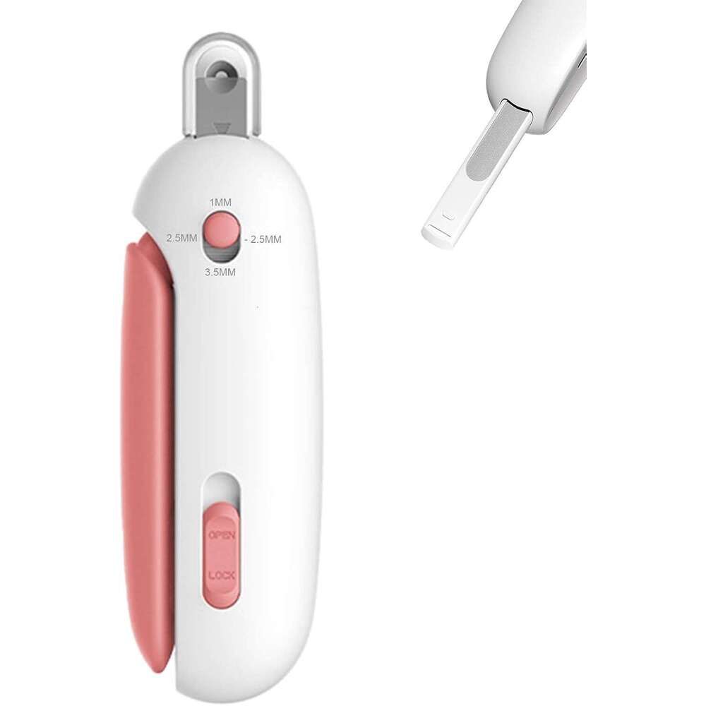 Gravity-Assist Pet Nail Clippers with Adjustable Hole - Safe Cat Nail Clippers for Small Animals