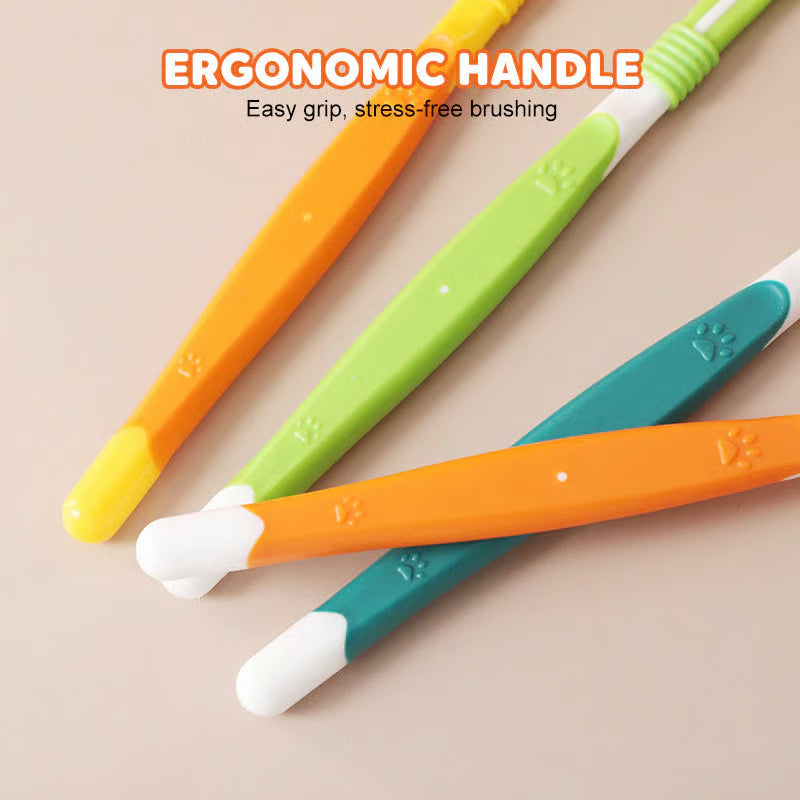 3-Sided Pet Soft Bristle Toothbrush (Buy 1 get 1 free)