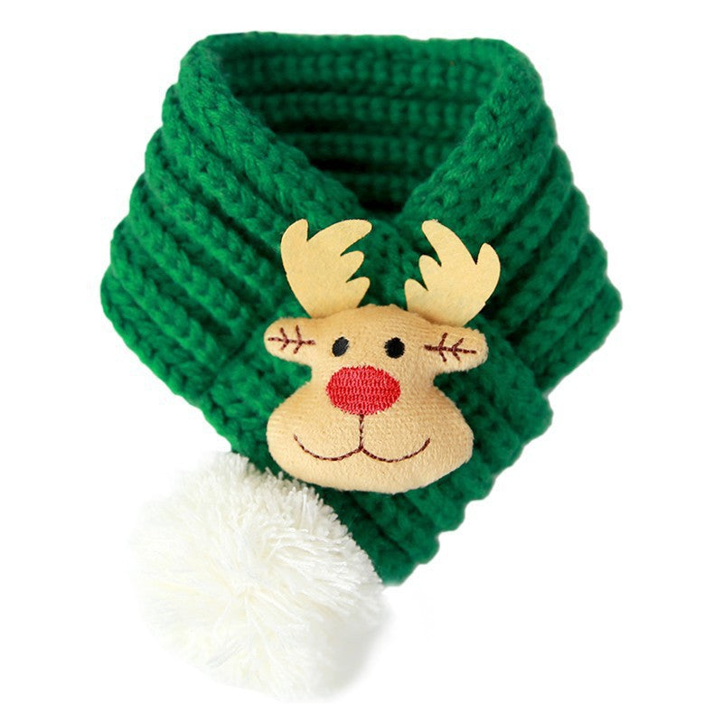 Adorable Christmas Pet Outfit β Festive Scarf & Hat Set for Dogs & Cats π