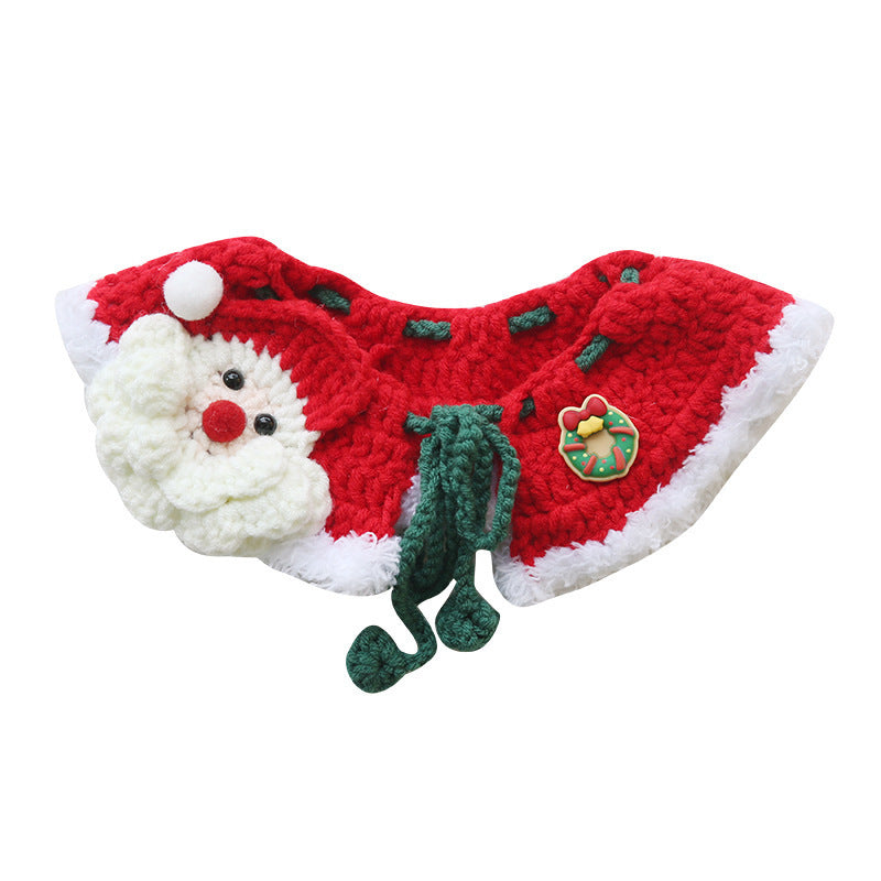 Adorable Christmas Pet Outfit β Festive Scarf & Hat Set for Dogs & Cats π