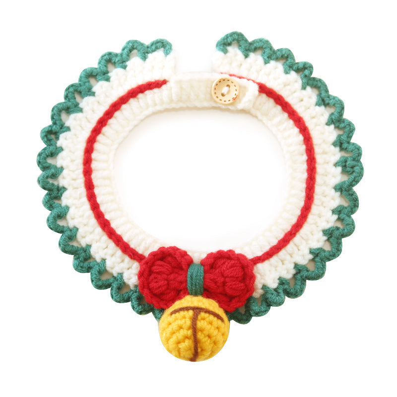 Adorable Christmas Pet Outfit β Festive Scarf & Hat Set for Dogs & Cats π