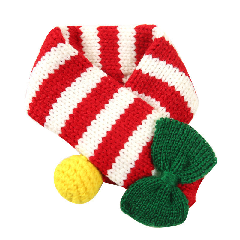 Adorable Christmas Pet Outfit β Festive Scarf & Hat Set for Dogs & Cats π