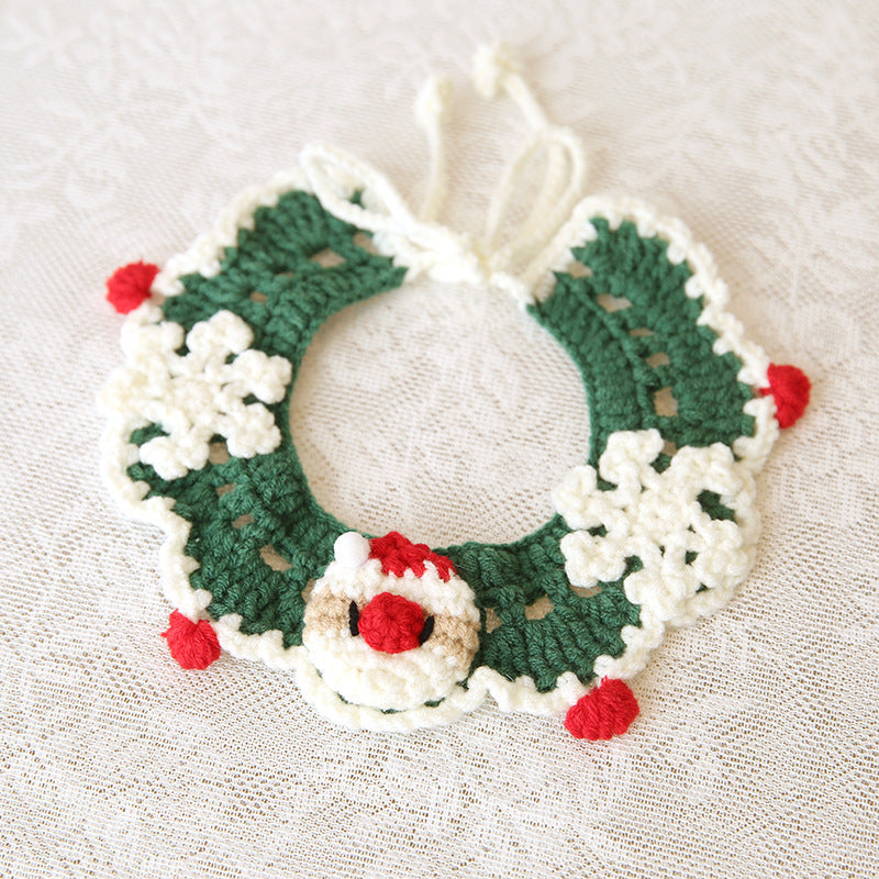 Adorable Christmas Pet Outfit β Festive Scarf & Hat Set for Dogs & Cats π