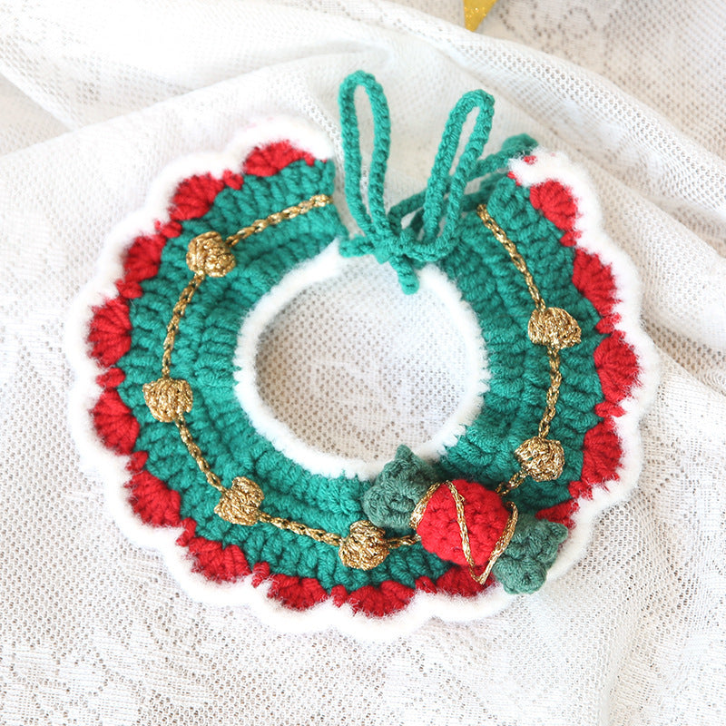 Adorable Christmas Pet Outfit β Festive Scarf & Hat Set for Dogs & Cats π