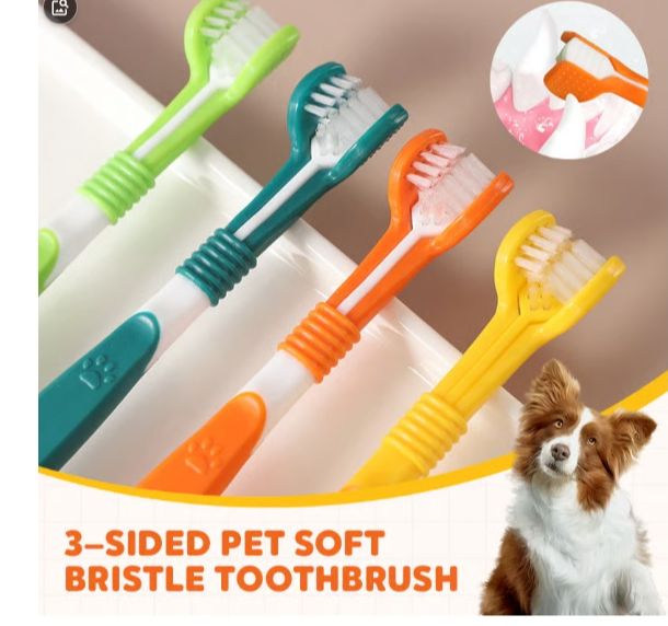 3-Sided Pet Soft Bristle Toothbrush (Buy 1 get 1 free)