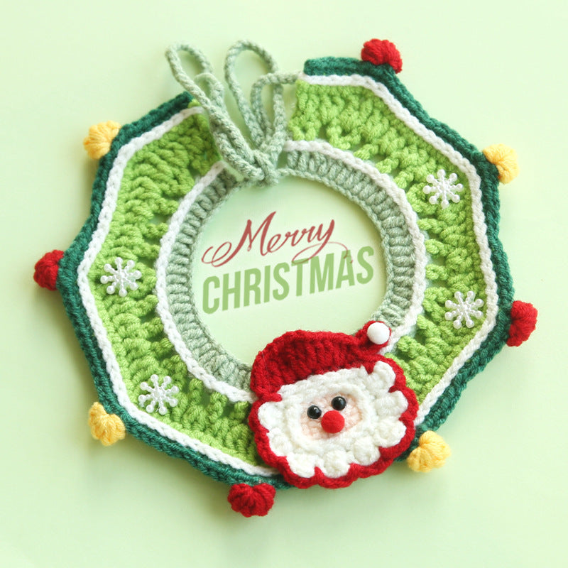 Adorable Christmas Pet Outfit – Festive Scarf & Hat Set for Dogs & Cats 🎄