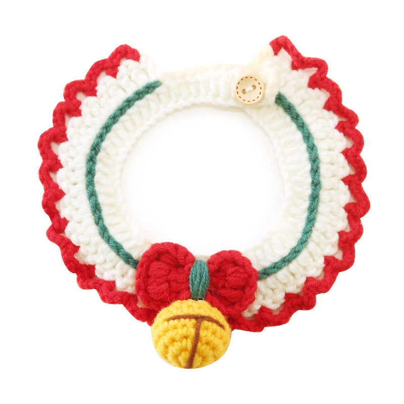 Adorable Christmas Pet Outfit – Festive Scarf & Hat Set for Dogs & Cats 🎄