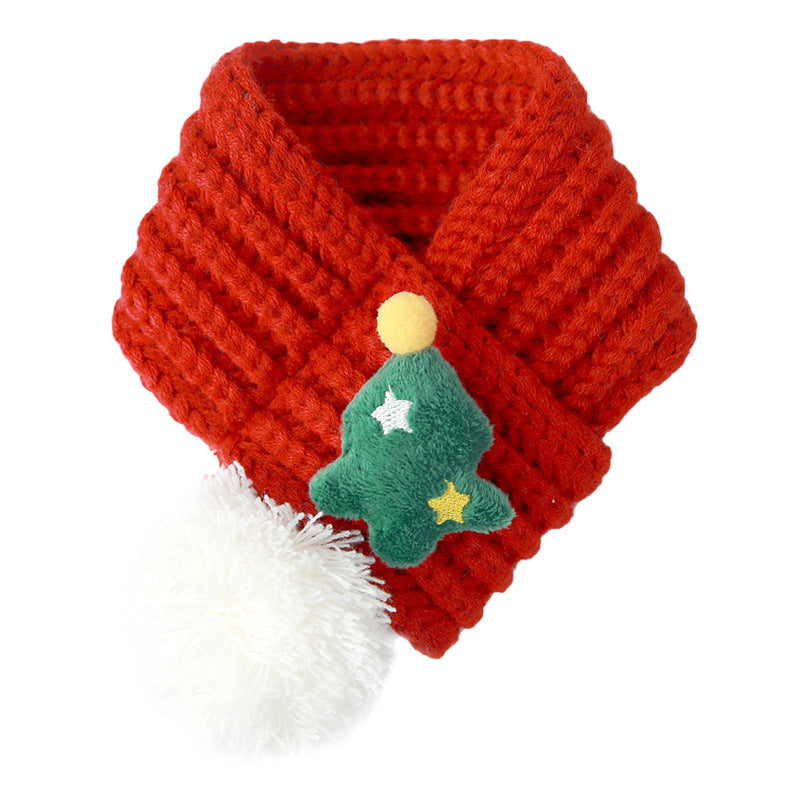Adorable Christmas Pet Outfit – Festive Scarf & Hat Set for Dogs & Cats 🎄